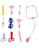 Baybee 10 Pcs Doctor Play Set for Kids Girl, Portable Pretend Role Play Toys for Kids with Lights & Luptup Sounds, Doctor Accessories kit Toys for Kids