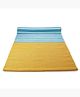 Strauss Premium Cotton Yoga Mat, (Yellow/Blue/White), 2x6 ft