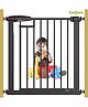 Baybee Auto Close Baby Safety Gate Extra Tall Durable Baby Fence Barrier Dog Gate with Easy Walk-Thru Child Gate| Baby Gate for House Stairs Doorways | Safety Gate for Baby (Black) (75-85cm)