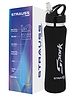 Strauss Spark Stainless-Steel Bottle, Rubber Finish, 750 ml, (Black)