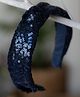 Ribbon candy Sequin Embellished Hair Band - Navy Blue