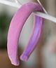 Ribbon candy Solid  Velvet Padded Hair Band - Purple