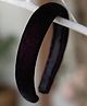 Ribbon candy Solid  Velvet Padded Hair Band - Magenta