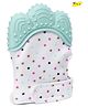 Fantasy India Silicone Teether Mitten Glove Polka Dot Print - Green