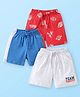 Babyhug Cotton Knit Shorts Text Print Pack of 3 - Multicolour