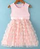 Kookie Kids Sleeveless Party Frock with Floral Applique - Pink