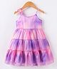 Kookie Kids Singlet Sleeves Tiered Ombre Dress - Purple