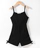 Kookie Kids Singlet Sleeves Solid Color Jumpsuit - Black