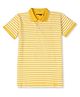 GINI & JONY Half Sleeves Striped Polo Tee - Yellow