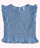 Pantaloons Junior Sleeveless Smock Detailed Top - Light Blue
