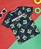 Pantaloons Junior Half Sleeves Minecraft Logo Printed Tee - Navy Blue