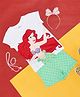 Pantaloons Junior Cotton Knit Disney Princess Featuring Half Sleeves Little Mermaid Printed Nightsuit - Green