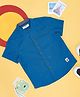Pantaloons Junior Cotton Half Sleeves Solid Shirt - Blue