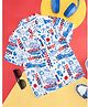 Pantaloons Junior Rayon Half Sleeves Racing Theme Printed Shirt - Medium Blue