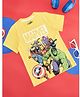 Pantaloons Junior Cotton Marvel Avengers Featuring Half Sleeves Characters Printed Tee - Gold