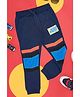 Pantaloons Junior Cotton United Racer Text Printed Track Pant - Navy Blue
