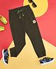 Pantaloons Junior Cotton Patch Detailed Joggers - Olive Green
