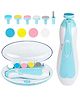 Kidology Baby Nail Trimmer Electric 6 in 1 Baby Nail File Clippers for Toes & Fingers, Safe Nail Filer Grinder Manicure Kit Kids or Adults 6 Replacement Tools with Led Light Trim and Polish