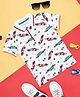 Pantaloons Junior Half Sleeves Racing Theme Cars Printed Polo Tee - White
