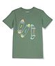 PALM TREE Half Sleeves Skate Printed Tee - Green