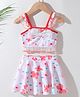 Kookie Kids Sleeveless Two Piece Swimsuit Floral Print - Multicolor