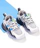 Oh! Pair Slip On Sport Shoes with Lace Up Closure - Grey
