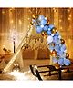 Surprise Decor Happy Birthday Decoration Items - 26 Pcs Blue Birthday Decoration Items | Net Birthday Decoration Kit | Cabana Tent for Birthday Decoration | Canopy Tent Decoration