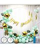 Surprise Decor Green Birthday Decoration Kit - 43 Pcs Set, Birthday Decoration Items For Boy, Girl | Happy Birthday Banner(Cardstock) | Green Metallic Balloons | Arch Strip, Balloon Pump For Decoration