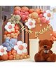 Surprise Decor Pastel Birthday Decoration Items-66 Pcs Birthday Balloons For Birthday Decoration|Pastel Colour Balloons|Golden Happy Birthday Banner|Brown Theme Birthday Decoration