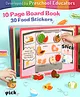Intelliskills Pick N' Stick Food Premium Activity Board Book with Reusable Velcro Stickers| Fruits, Vegetables, Bakery & Dairy | 30 Stickers, 10 Book Pages | Travel Toy & Gifting | Educator Recommeded