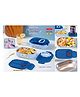 YAMAMA Insulated Lunch Box An Astronaut Lunch Box Stainless Steel Lunch Box Space Theme Modern Design Easy To Carry Portable Lunch Box 700 ml With Spoon And 10 Color Ball Pen  (Pack of 1  Blue)