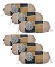 Kuber Industries Leaf Print Soft & Luxurious Decorative Cotton Bolster Cover- Set of 6