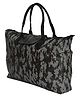 Kuber Industries Camouflage Print Rexine Shopping Bags Grocery Bag for Carry Grocery, Fruits, Vegetable with Handles,Black, 54KM4021