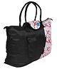 Kuber Industries Parachute Circle Print Shoulder Bag Shopping Bag For Home & Travling With Handle,Black, 54KM4190