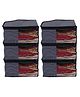 Kuber Industries Non-Woven Lining Print Foldable Blouse CoverClothes Organizer For Home & Traveling With Front Window Extra Large Pack of 6,Gray,