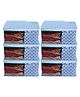 Kuber Industries Non-Woven Floral Print Foldable Blouse CoverClothes Organizer For Home & Traveling With Front Window Extra Large Pack of 6,Sky Blue,