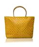 Kuber Industries Hand BagSequins Silk Embroidery PurseTraditional Indian Handmade Shoulder bag with Golden Handle,Yellow,