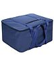 Kuber Industries Underbed Storage BagRexine Blanket CoverLightweight Storage BagFoldable Razai BagZipper Storage Bag For Clothes with HandleSmall,Dark Blue,