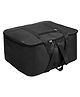 Kuber Industries Underbed Storage BagRexine Jumbo Blanket CoverLightweight Storage BagFoldable Razai BagZipper Storage Bag For Clothes with HandleLarge,Black,