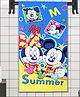 Kuber Industries Disney Summer Mickey Kids Bath TowelSoft Cotton Towel For KidsSides Stitched Baby Towel400 GSM Toddler Bath Towel24x48 Inch,Multi,