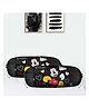 Kuber Industries Dinsey Mickey Bolster Covers  Soft Cotton Bolster Cover Set  Diwan Round Bolster Pillow Covers  Masand Cover  Pack of 2   Black