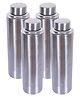 Kuber Industries Water Bottle  Stainless Steel Water Bottle  Water Bottle for Fridge  Water Bottle for Refrigerator  Water Bottle for Travel Picnic  Pack of 4  Silver