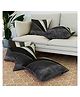 Kuber Industries Cushion Cover  Pillow Covers for Sofa  Throw Cushion Cover  Dupion Polyester Cushion Covers  Grey Patang Wire Cushion Covers  Set of 5  16 Inch  Black