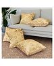 Kuber Industries Cushion Cover  Pillow Covers for Sofa  Throw Cushion Cover  Polyester Cushion Covers  Banarasi Gola Cushion Covers  Set of 5 Golden