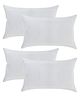 Kuber Industries Pillow Cover  Cotton Pillow Cover  Pillow Cover for Bedroom  Cushion Pillow Cover for Living Room  Plain Border Pillow Cover Set  Set of 4  White