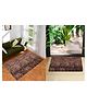 Kuber Industries Carpet  Shaggy Carpet for Living Room  Fluffy Door Mat  Lexus Home Decor Carpet & Door Mat Combo  Floor Carpet Rug & Door Mat Set  Set of 2  Brown