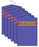 Kuber Industries Hanging Saree Cover  Non-Woven Plain Hanging Saree Bag  Clothes Saree Stoarge Organizer  Small Transparent View Hanging Saree Cover  Pack of 6  Purple