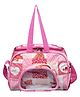 Kuber Industries Baby Diaper Bag  Maternity Diaper Changing Bag  Travel Diaper Bag  Diaper Bag for Mothers  Transparent D Pocket Baby Bag  Teddy Bear Diaper Bag with Straps  Pink