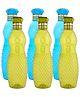 Kuber Industries Water Bottle  Plastic Water Bottle for Fridge  Water Bottle for Kitchen  Ideal for Restaurant  Water Bottle for Refrigerator  Dolphine Bottle  1 LTR  Pack of 6  Multi