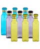 Kuber Industries Water Bottle  Plastic Water Bottle for Fridge  Water Bottle for Kitchen  Ideal for Restaurant  Water Bottle for Refrigerator  Square H2O Bottle  1 LTR  Pack of 9  Multi